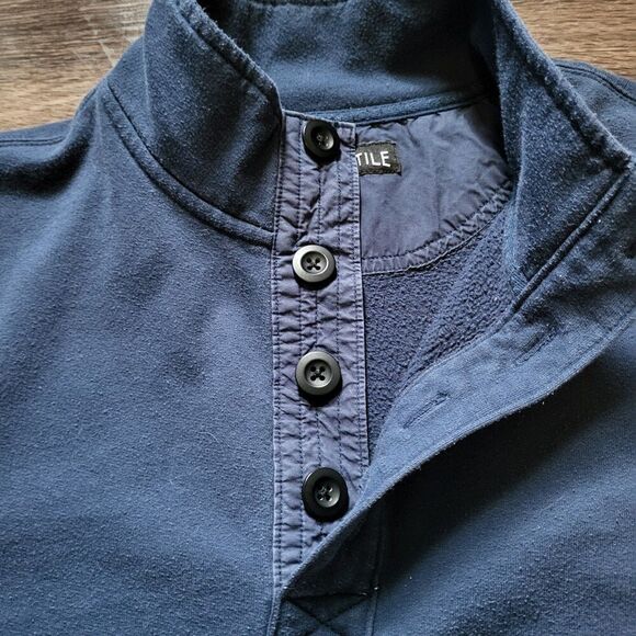 J.Crew Mercantile Quarter Button Closure Pullover Sweatshirt Men's Medium - Picture 3 of 7